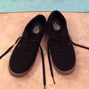 black vans with tan sole
